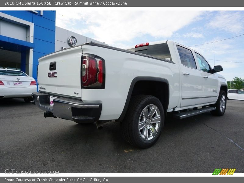 Summit White / Cocoa/­Dune 2018 GMC Sierra 1500 SLT Crew Cab