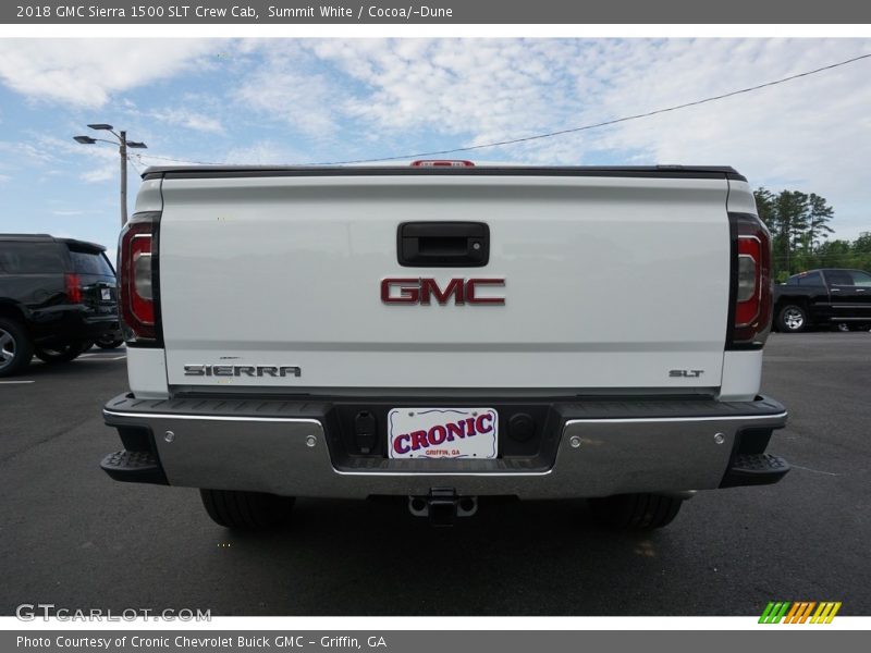 Summit White / Cocoa/­Dune 2018 GMC Sierra 1500 SLT Crew Cab
