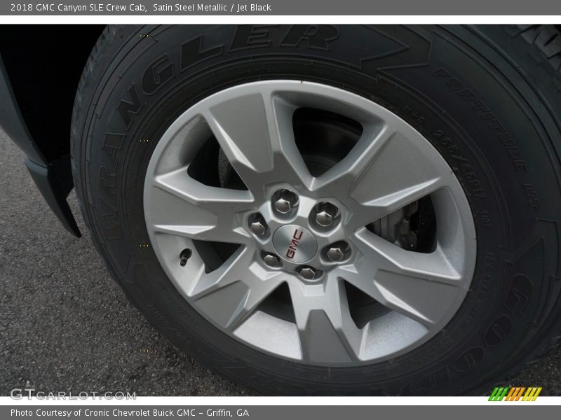 Satin Steel Metallic / Jet Black 2018 GMC Canyon SLE Crew Cab