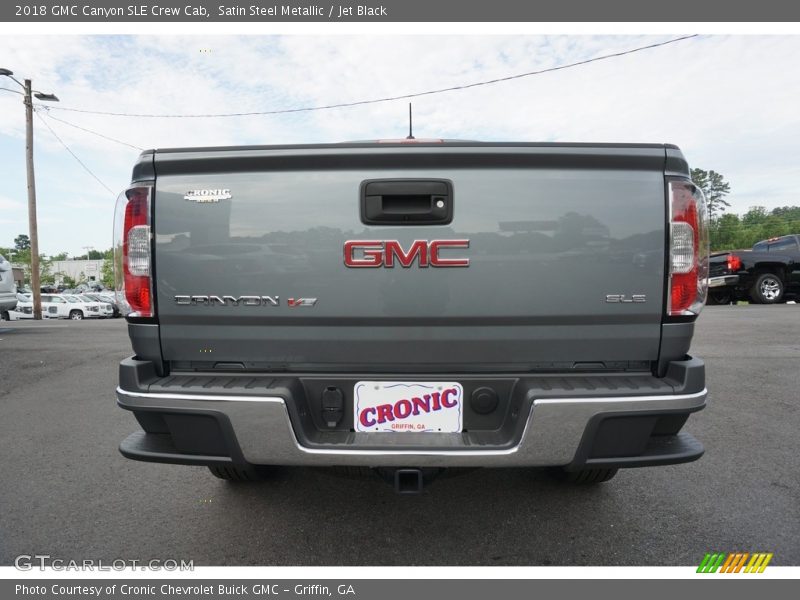 Satin Steel Metallic / Jet Black 2018 GMC Canyon SLE Crew Cab