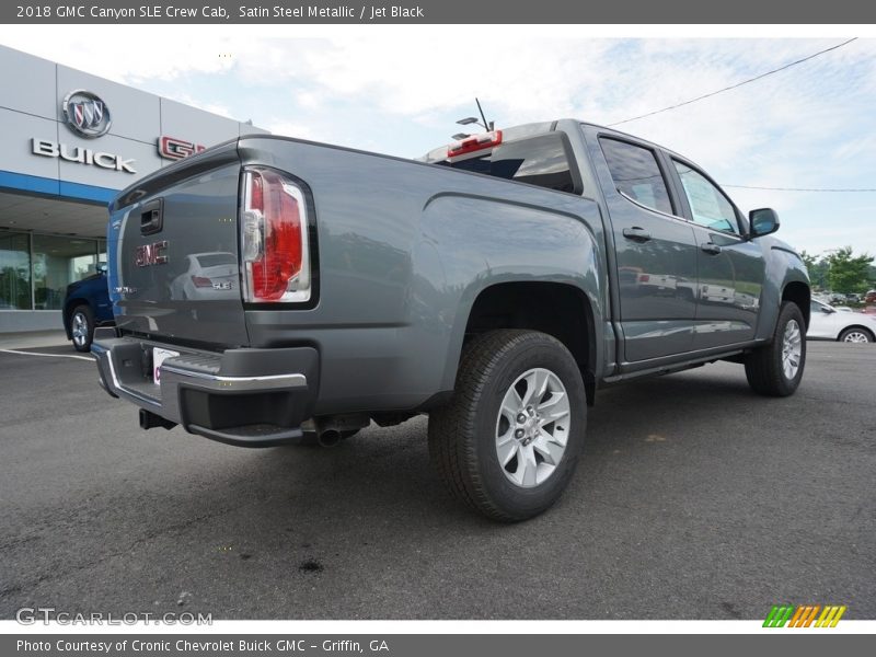 Satin Steel Metallic / Jet Black 2018 GMC Canyon SLE Crew Cab