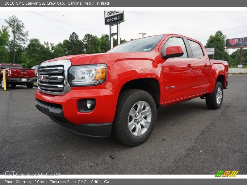 Cardinal Red / Jet Black 2018 GMC Canyon SLE Crew Cab