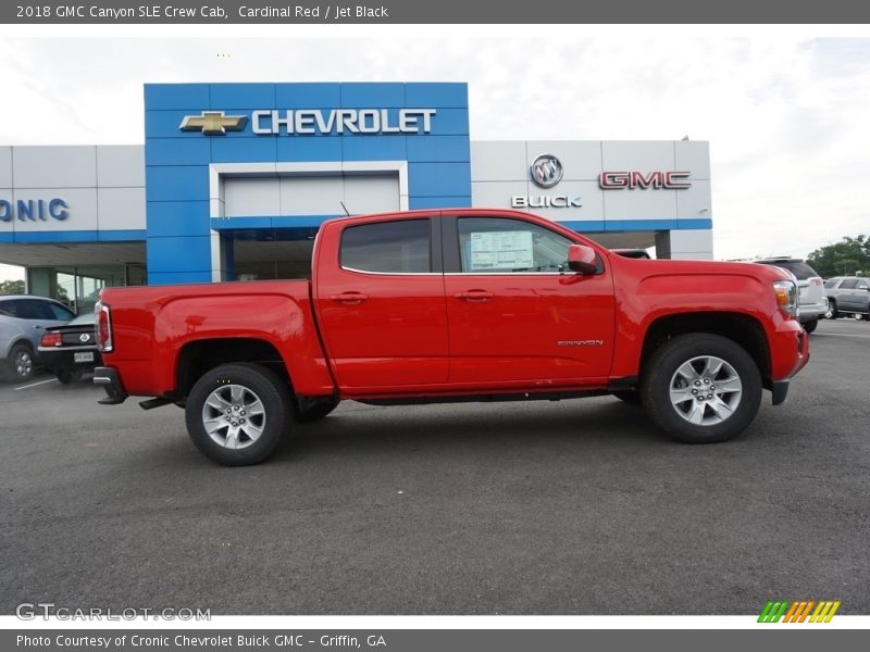 Cardinal Red / Jet Black 2018 GMC Canyon SLE Crew Cab