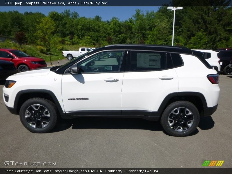 White / Black/Ruby Red 2018 Jeep Compass Trailhawk 4x4