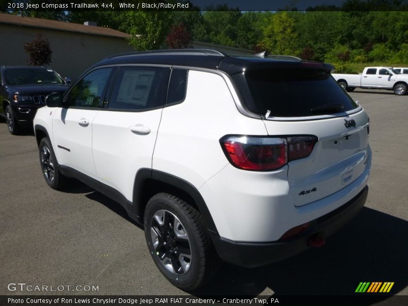 White / Black/Ruby Red 2018 Jeep Compass Trailhawk 4x4