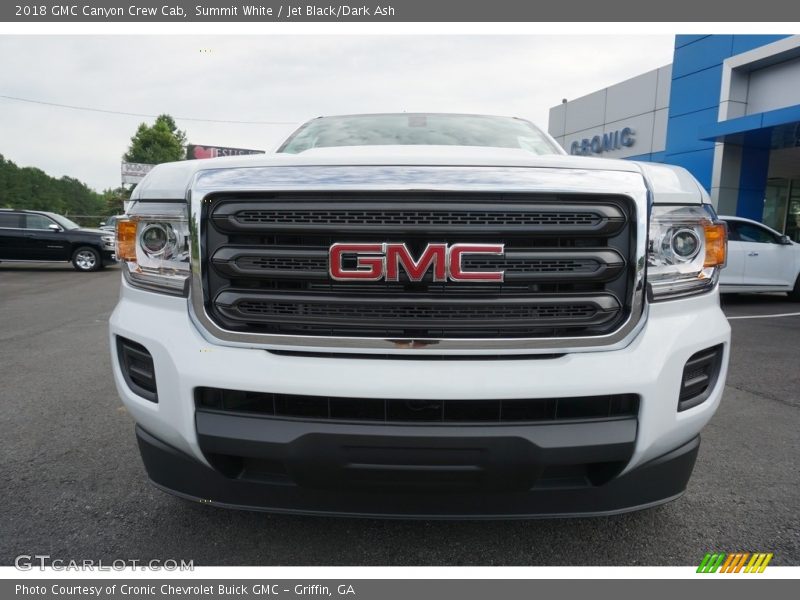 Summit White / Jet Black/Dark Ash 2018 GMC Canyon Crew Cab