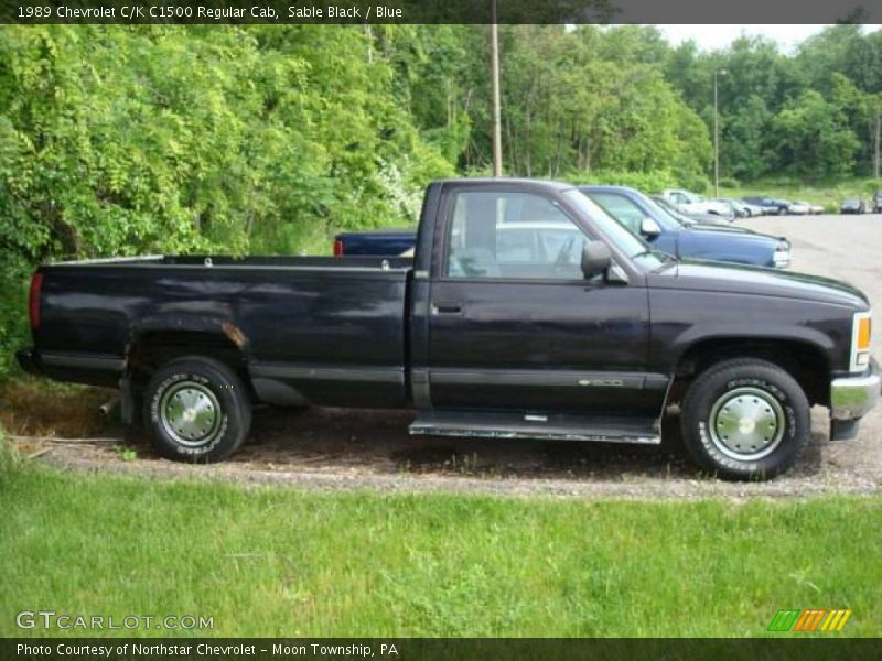 Sable Black / Blue 1989 Chevrolet C/K C1500 Regular Cab