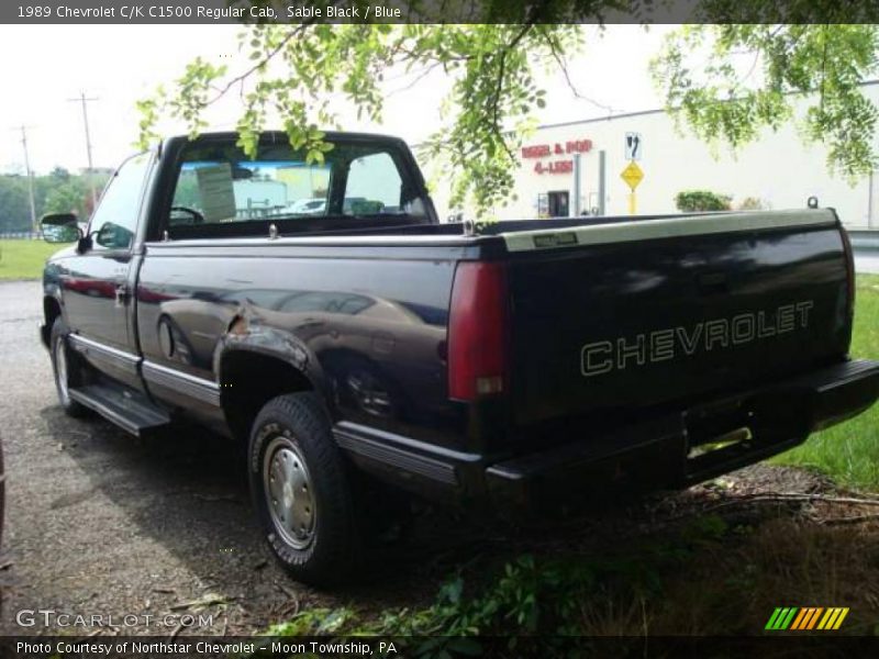 Sable Black / Blue 1989 Chevrolet C/K C1500 Regular Cab
