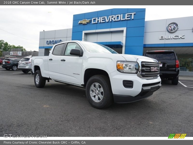 Summit White / Jet Black/Dark Ash 2018 GMC Canyon Crew Cab