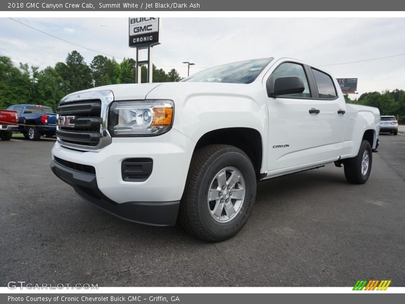 Summit White / Jet Black/Dark Ash 2018 GMC Canyon Crew Cab