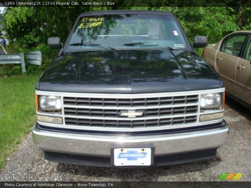 Sable Black / Blue 1989 Chevrolet C/K C1500 Regular Cab