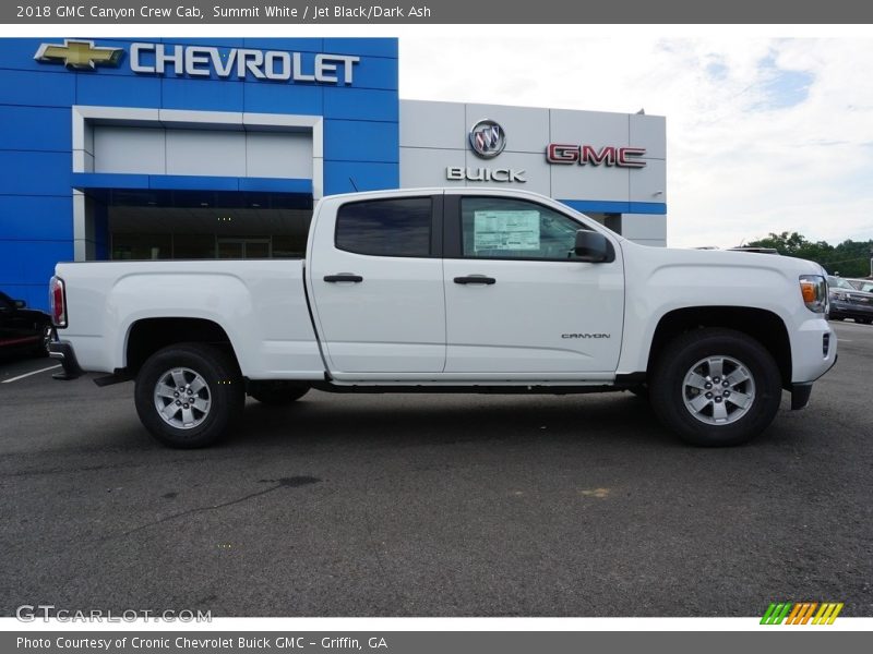 Summit White / Jet Black/Dark Ash 2018 GMC Canyon Crew Cab