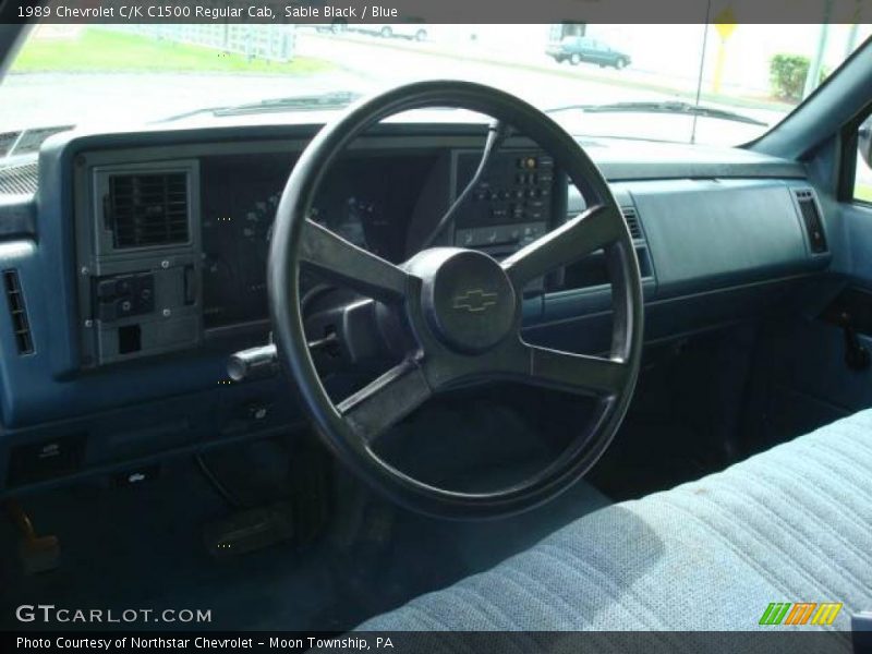 Sable Black / Blue 1989 Chevrolet C/K C1500 Regular Cab