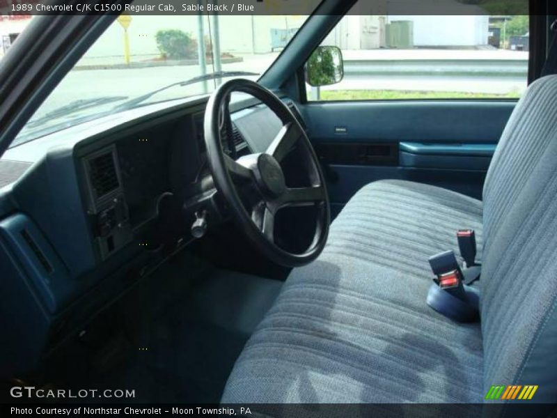 Sable Black / Blue 1989 Chevrolet C/K C1500 Regular Cab