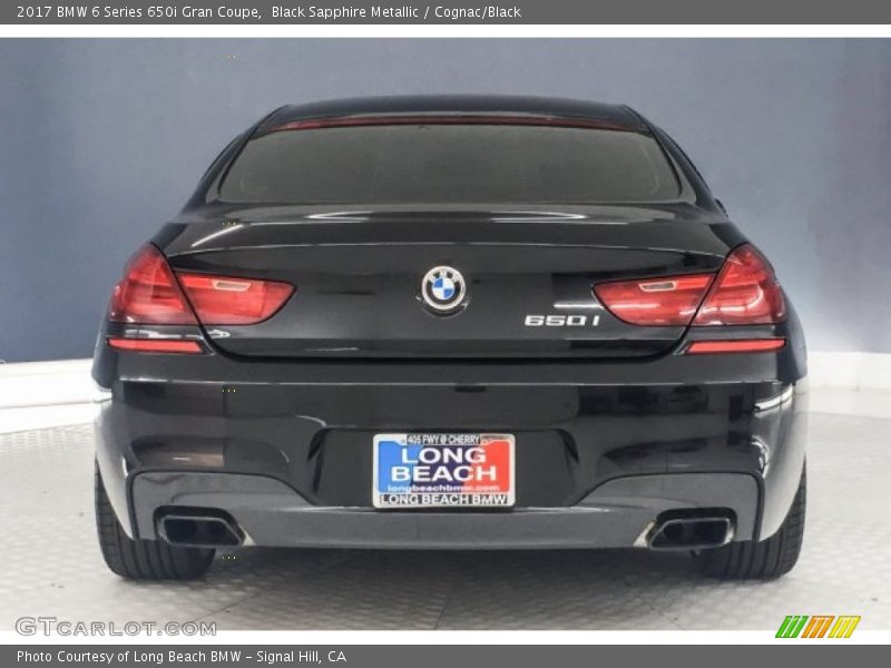 Black Sapphire Metallic / Cognac/Black 2017 BMW 6 Series 650i Gran Coupe