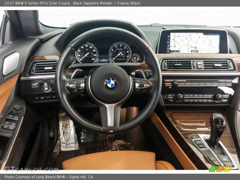 Black Sapphire Metallic / Cognac/Black 2017 BMW 6 Series 650i Gran Coupe