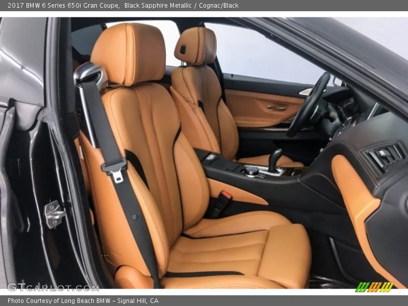 Black Sapphire Metallic / Cognac/Black 2017 BMW 6 Series 650i Gran Coupe