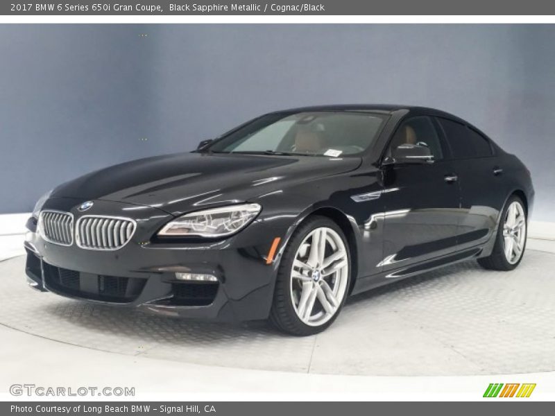 Black Sapphire Metallic / Cognac/Black 2017 BMW 6 Series 650i Gran Coupe