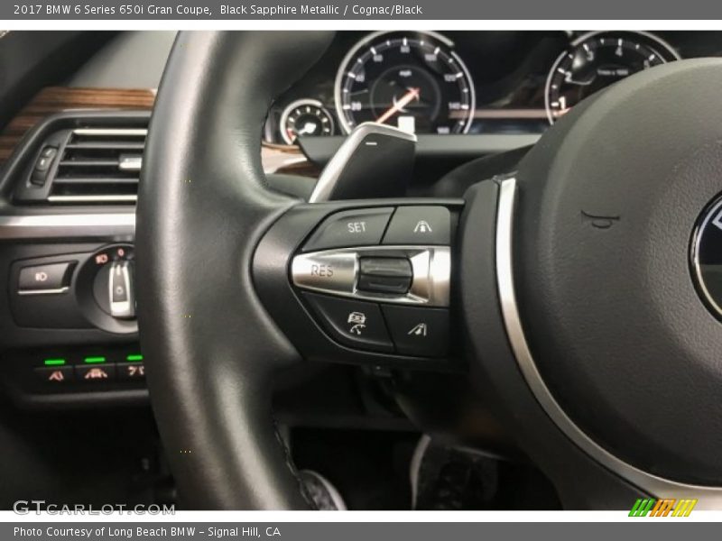 Black Sapphire Metallic / Cognac/Black 2017 BMW 6 Series 650i Gran Coupe