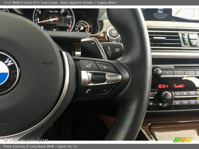 Black Sapphire Metallic / Cognac/Black 2017 BMW 6 Series 650i Gran Coupe