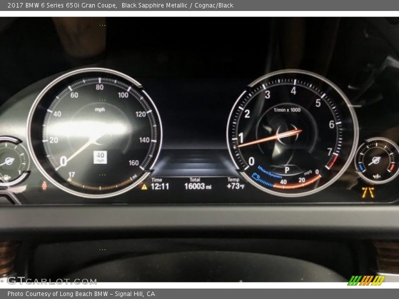 Black Sapphire Metallic / Cognac/Black 2017 BMW 6 Series 650i Gran Coupe