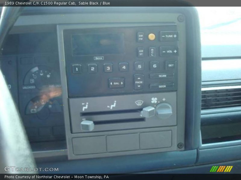 Sable Black / Blue 1989 Chevrolet C/K C1500 Regular Cab