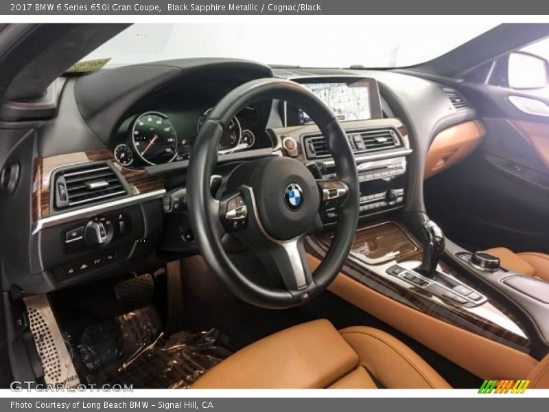 Black Sapphire Metallic / Cognac/Black 2017 BMW 6 Series 650i Gran Coupe