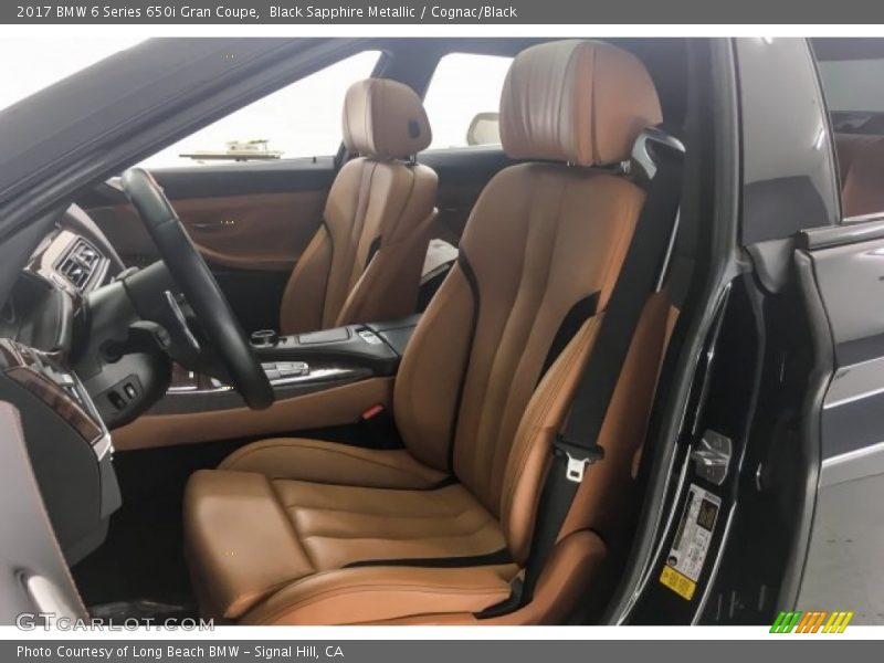 Black Sapphire Metallic / Cognac/Black 2017 BMW 6 Series 650i Gran Coupe