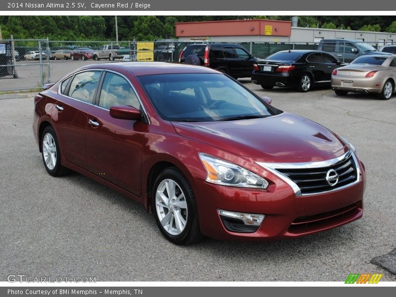 Cayenne Red / Beige 2014 Nissan Altima 2.5 SV