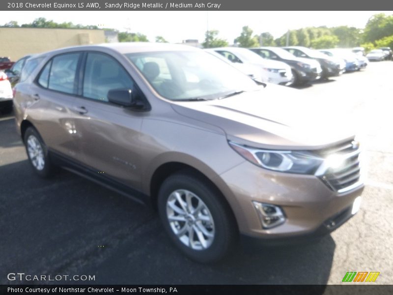 Sandy Ridge Metallic / Medium Ash Gray 2018 Chevrolet Equinox LS AWD