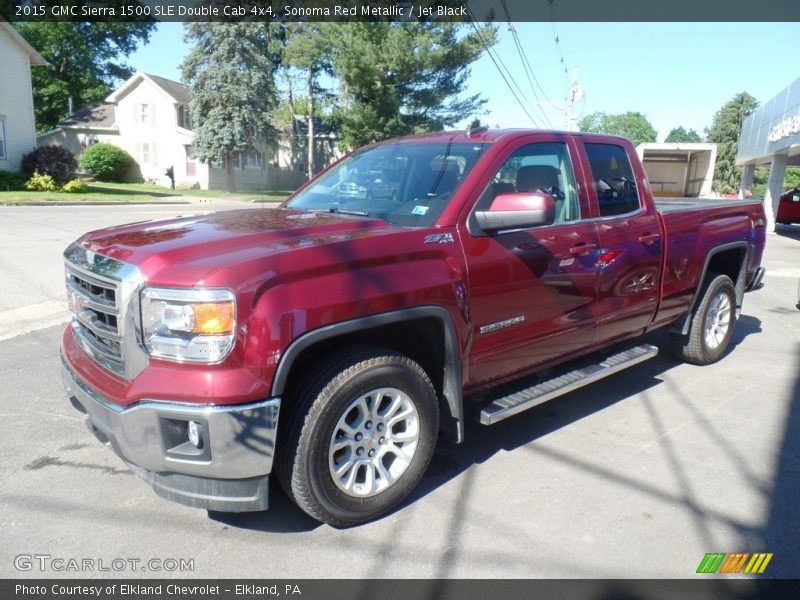 Sonoma Red Metallic / Jet Black 2015 GMC Sierra 1500 SLE Double Cab 4x4