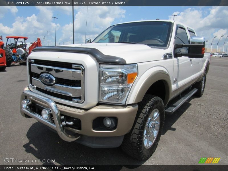 Oxford White / Adobe 2012 Ford F250 Super Duty Lariat Crew Cab 4x4
