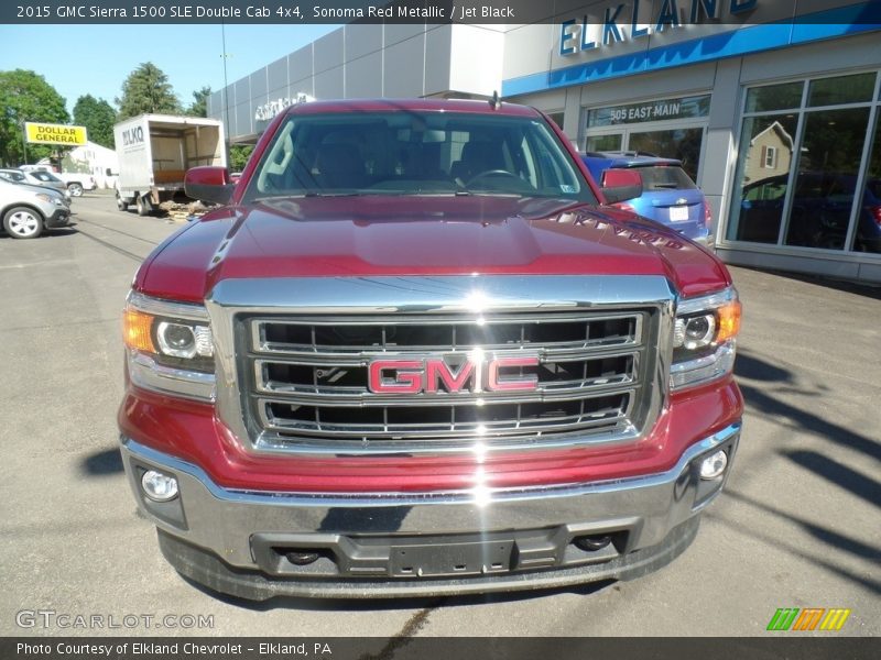 Sonoma Red Metallic / Jet Black 2015 GMC Sierra 1500 SLE Double Cab 4x4