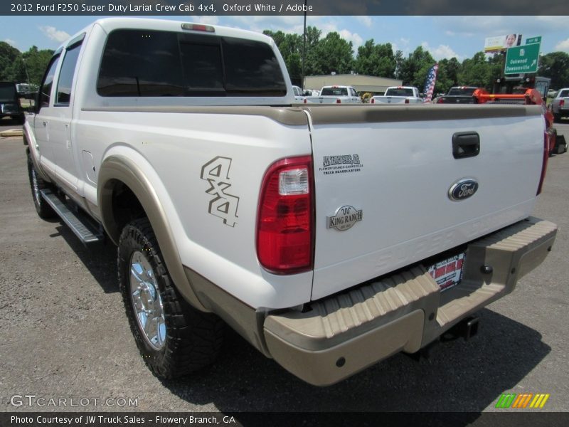 Oxford White / Adobe 2012 Ford F250 Super Duty Lariat Crew Cab 4x4