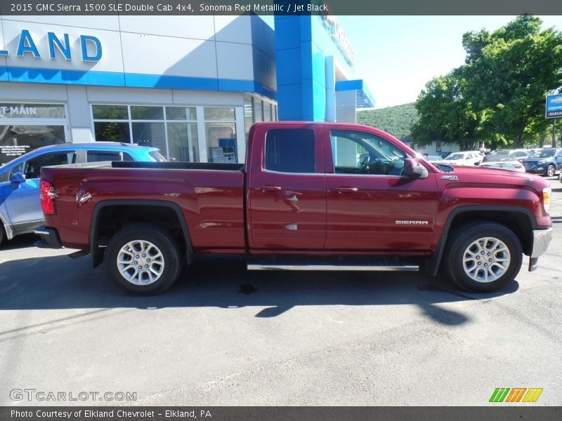Sonoma Red Metallic / Jet Black 2015 GMC Sierra 1500 SLE Double Cab 4x4