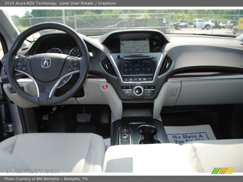 Lunar Silver Metallic / Graystone 2016 Acura MDX Technology