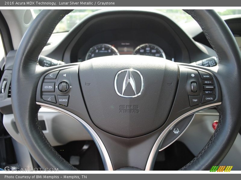 Lunar Silver Metallic / Graystone 2016 Acura MDX Technology
