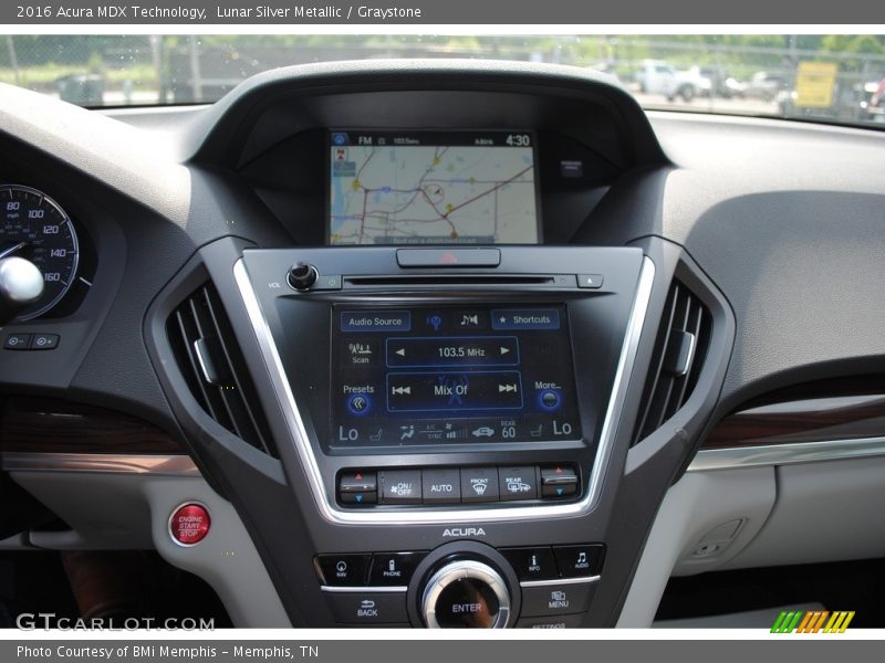 Lunar Silver Metallic / Graystone 2016 Acura MDX Technology