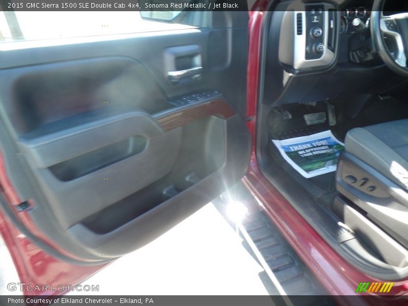 Sonoma Red Metallic / Jet Black 2015 GMC Sierra 1500 SLE Double Cab 4x4