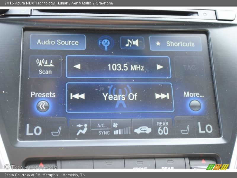 Lunar Silver Metallic / Graystone 2016 Acura MDX Technology
