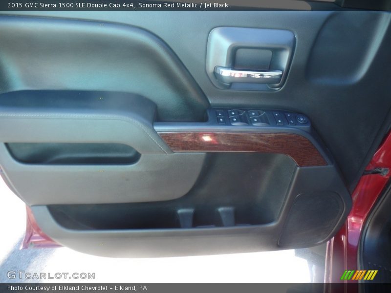Sonoma Red Metallic / Jet Black 2015 GMC Sierra 1500 SLE Double Cab 4x4