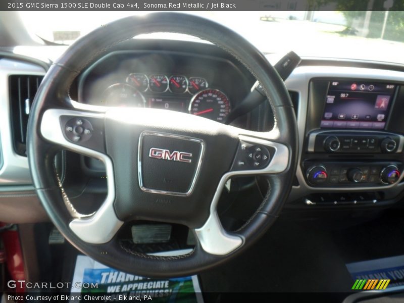 Sonoma Red Metallic / Jet Black 2015 GMC Sierra 1500 SLE Double Cab 4x4
