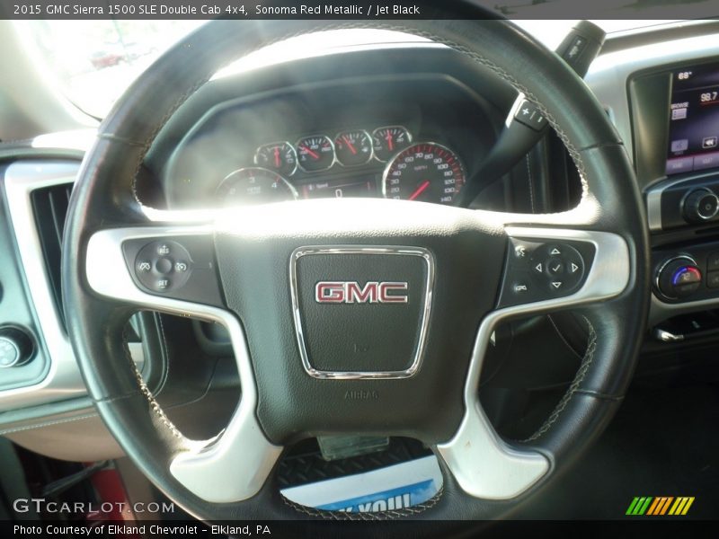 Sonoma Red Metallic / Jet Black 2015 GMC Sierra 1500 SLE Double Cab 4x4