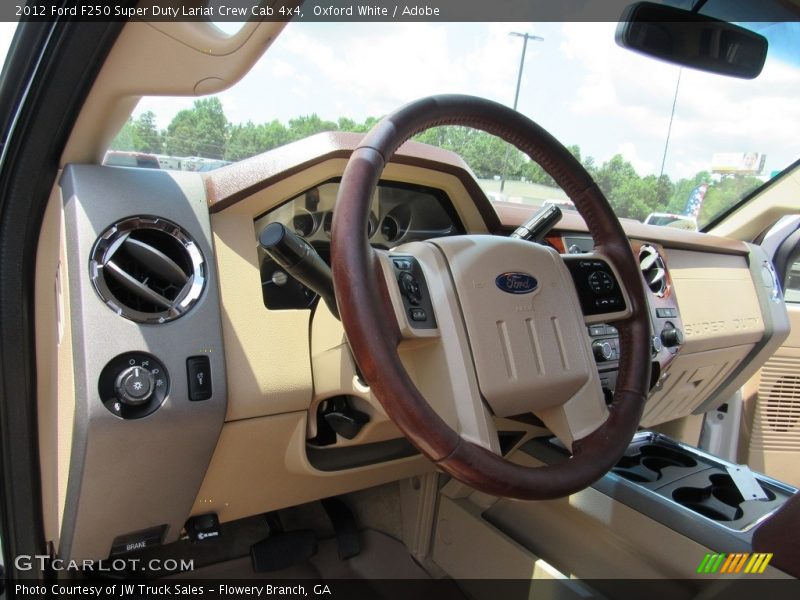 Oxford White / Adobe 2012 Ford F250 Super Duty Lariat Crew Cab 4x4
