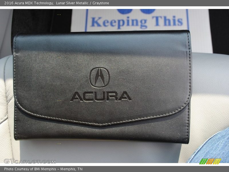 Lunar Silver Metallic / Graystone 2016 Acura MDX Technology