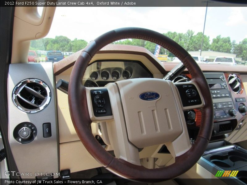 Oxford White / Adobe 2012 Ford F250 Super Duty Lariat Crew Cab 4x4
