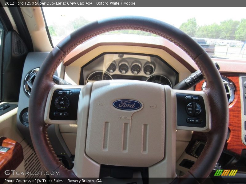 Oxford White / Adobe 2012 Ford F250 Super Duty Lariat Crew Cab 4x4