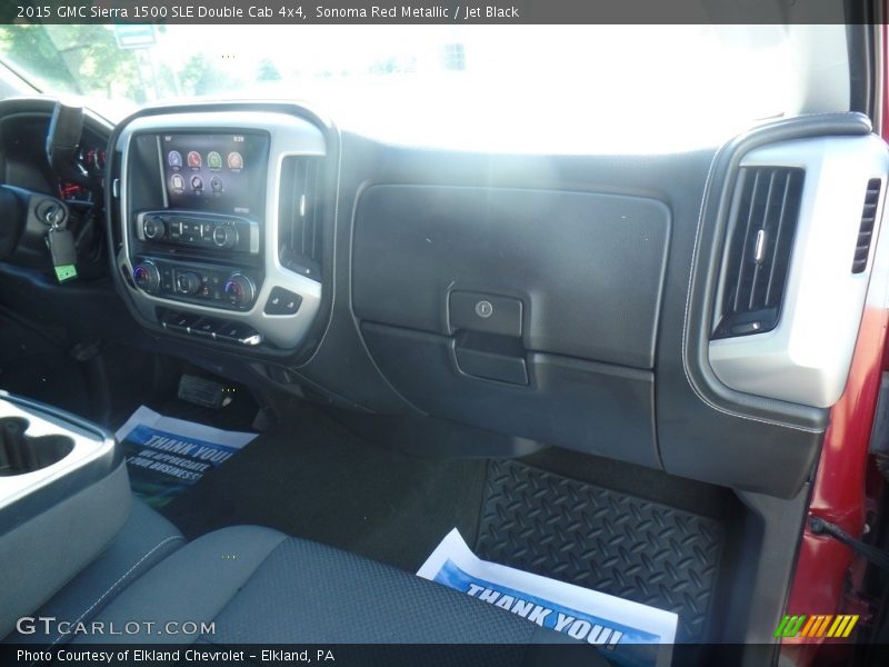 Sonoma Red Metallic / Jet Black 2015 GMC Sierra 1500 SLE Double Cab 4x4