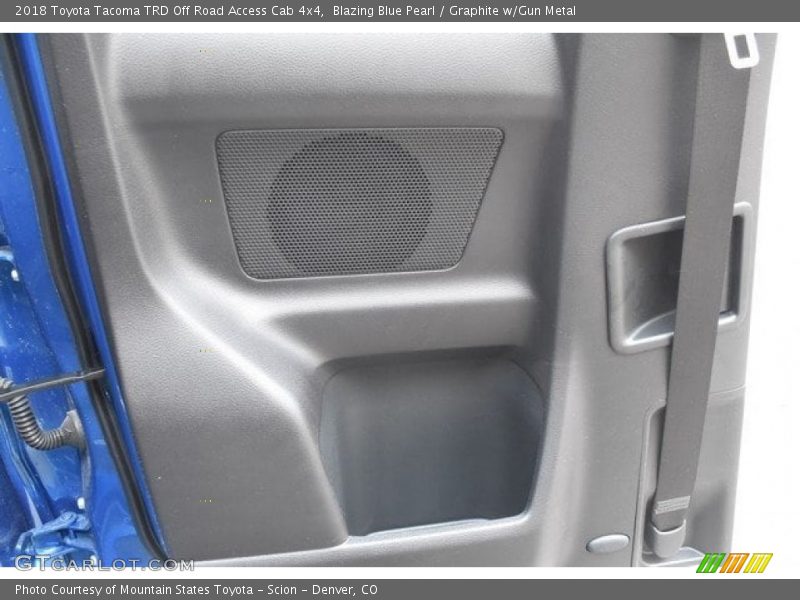 Blazing Blue Pearl / Graphite w/Gun Metal 2018 Toyota Tacoma TRD Off Road Access Cab 4x4