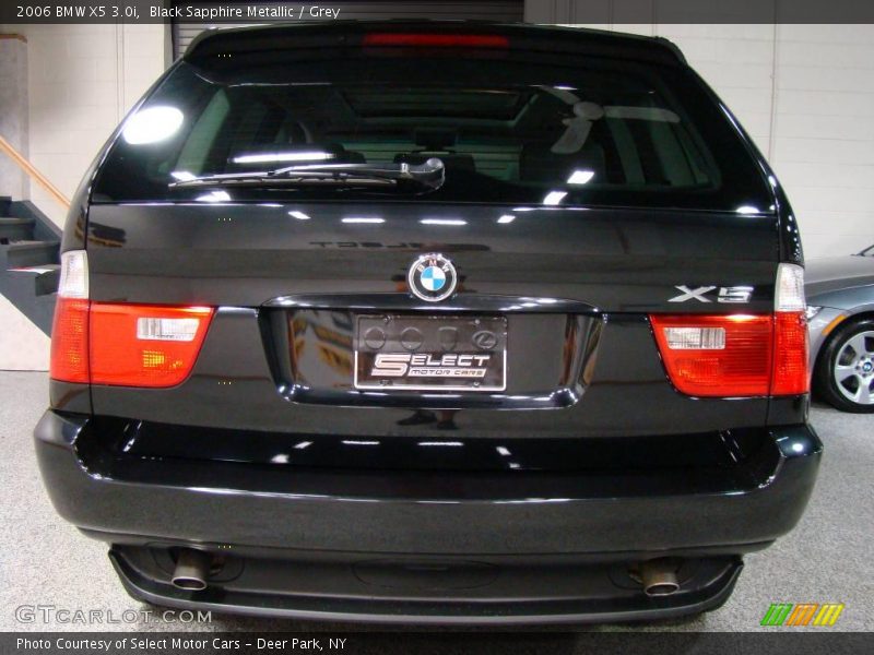 Black Sapphire Metallic / Grey 2006 BMW X5 3.0i